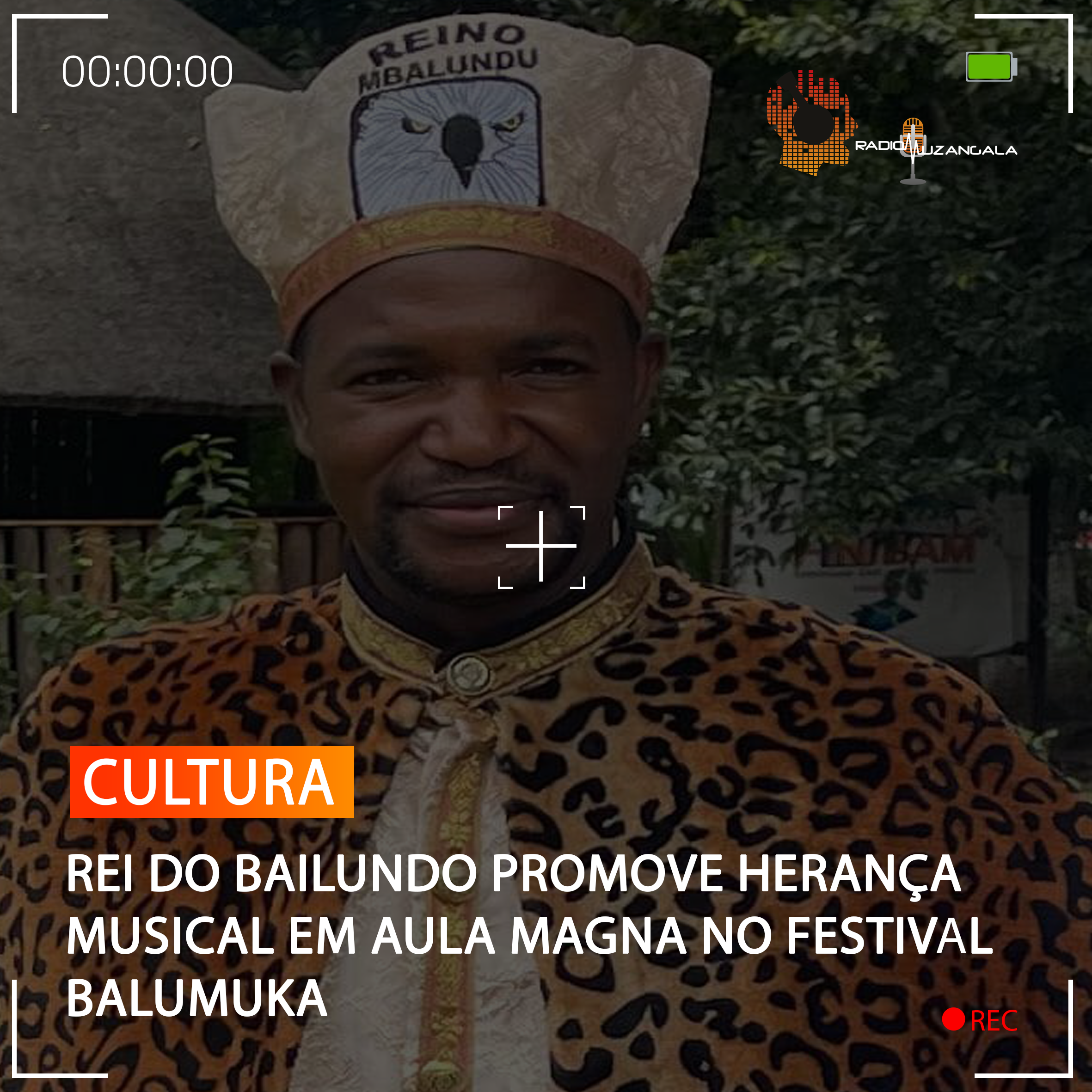  REI DO BAILUNDO PROMOVE HERANÇA MUSICAL EM AULA MAGNA NO FESTIVAL BALUMUKA