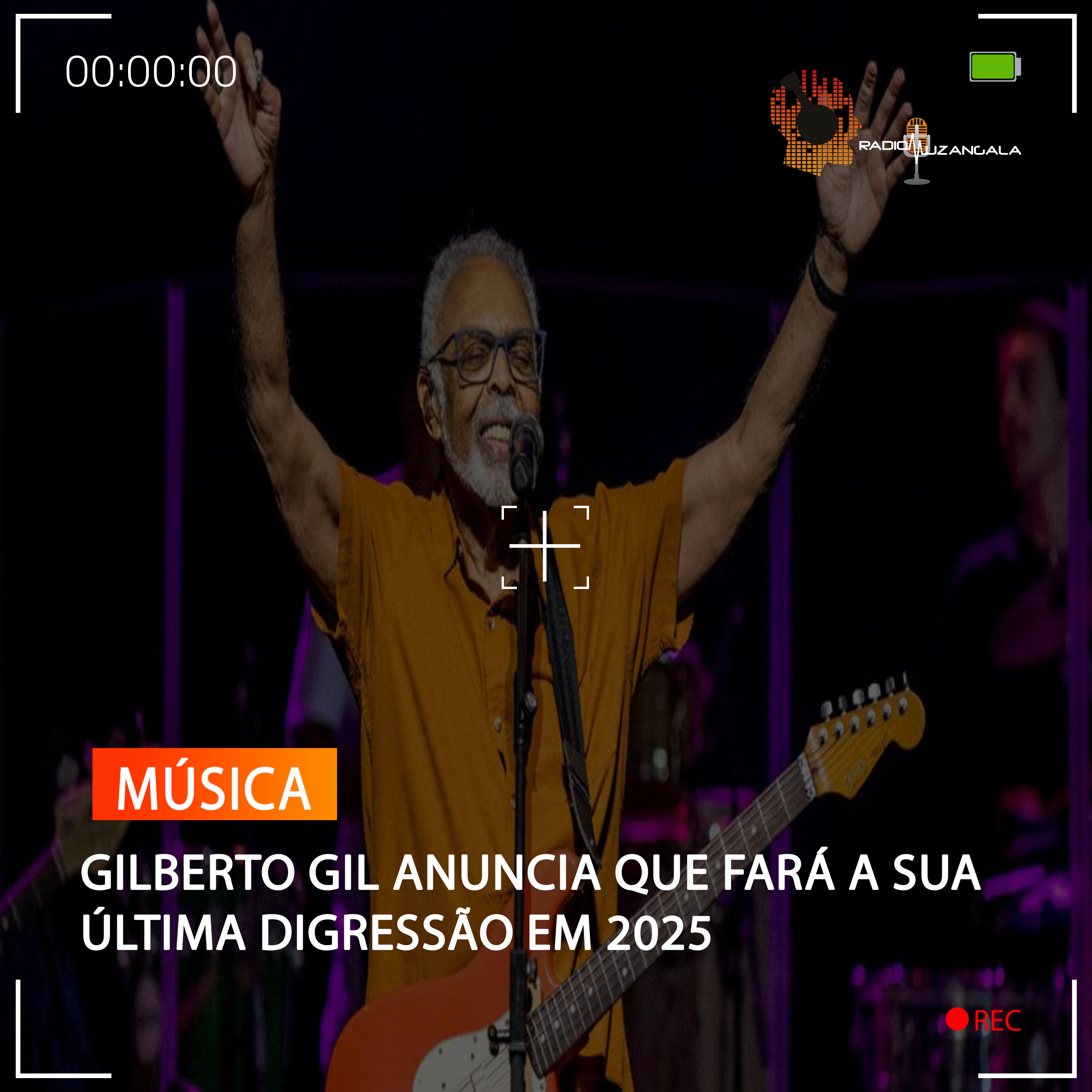  GILBERTO GIL ANUNCIA QUE FARÁ A SUA ÚLTIMA DIGRESSÃO EM 2025