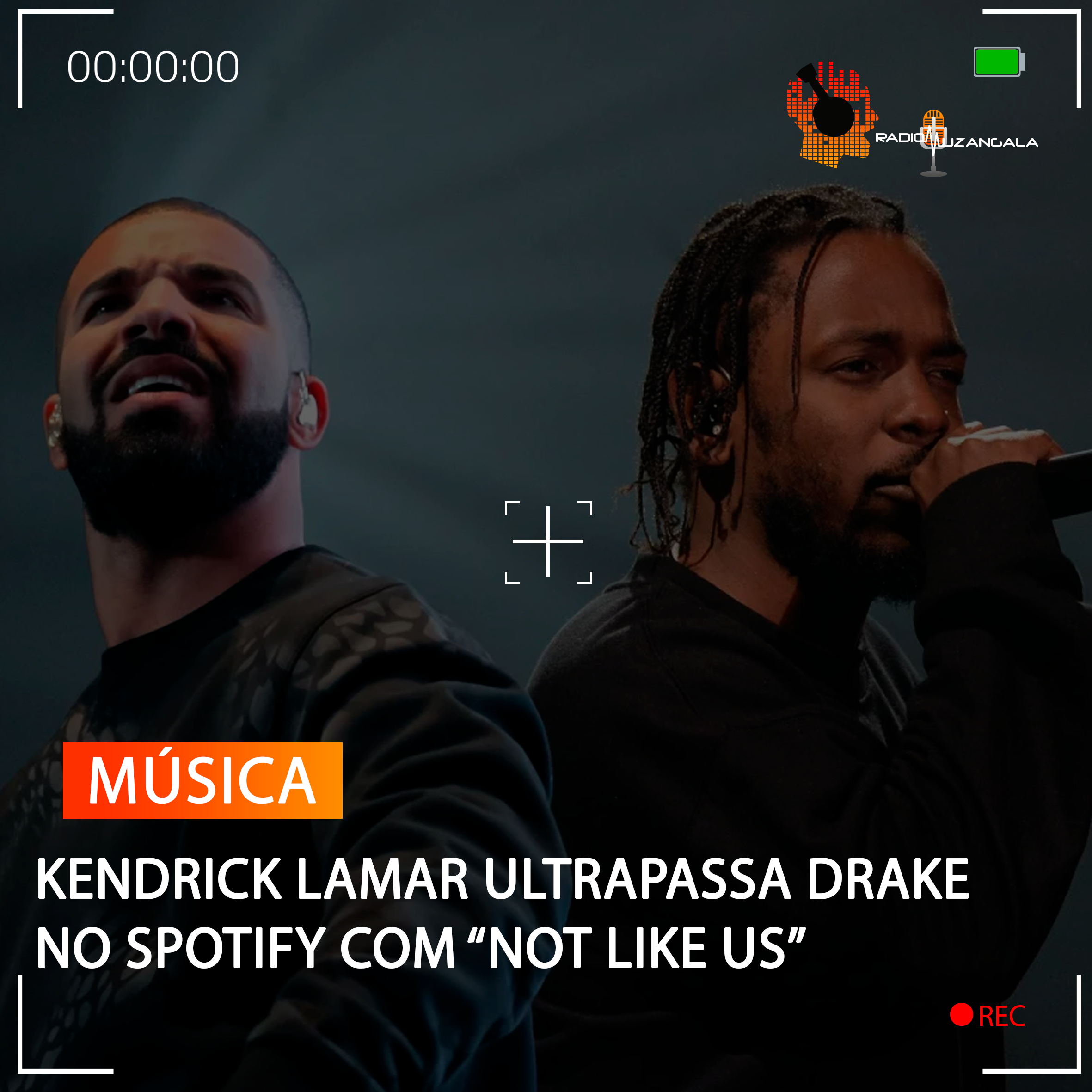  KENDRICK LAMAR ULTRAPASSA DRAKE NO SPOTIFY COM “NOT LIKE US”