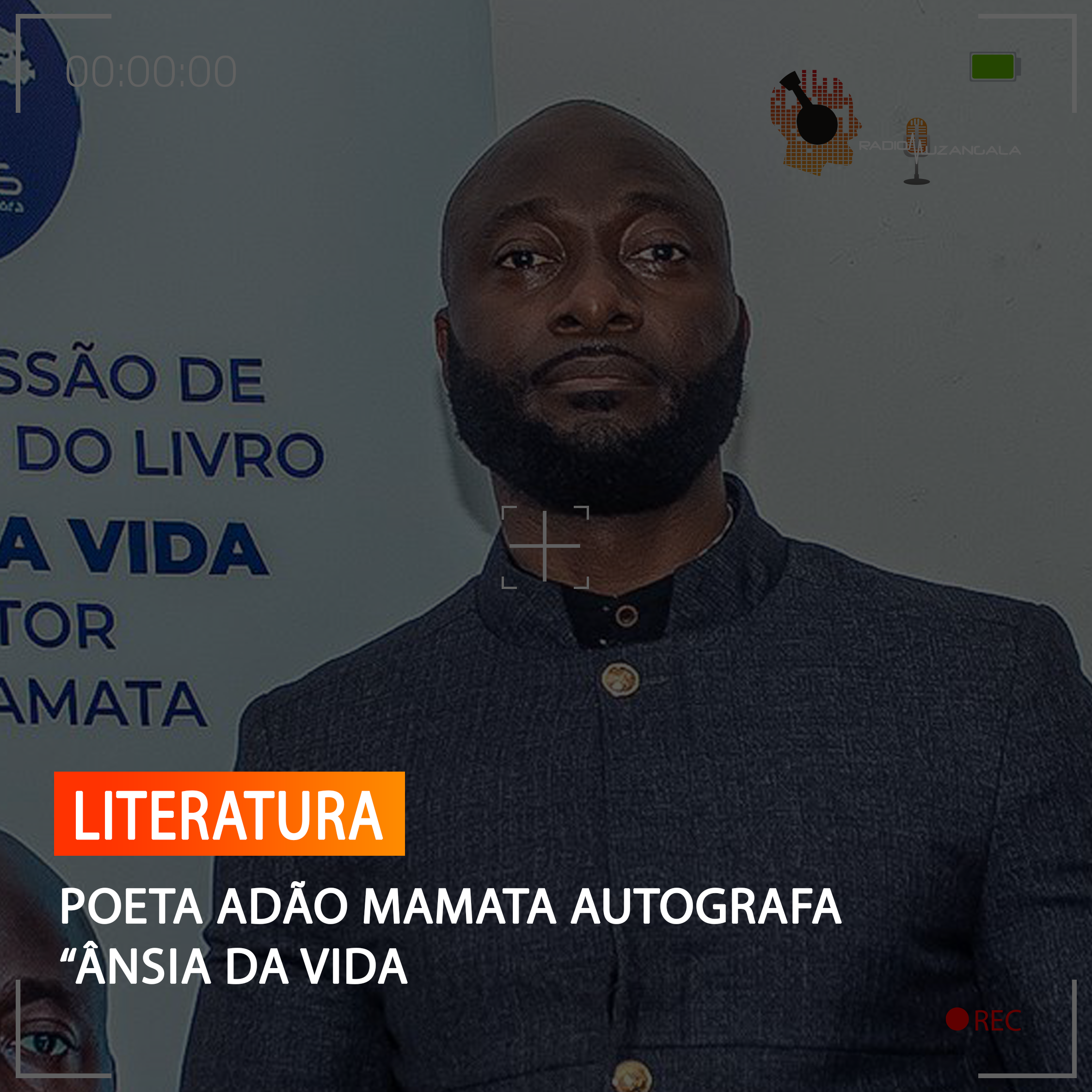  POETA ADÃO MAMATA AUTOGRAFA “ÂNSIA DA VIDA”