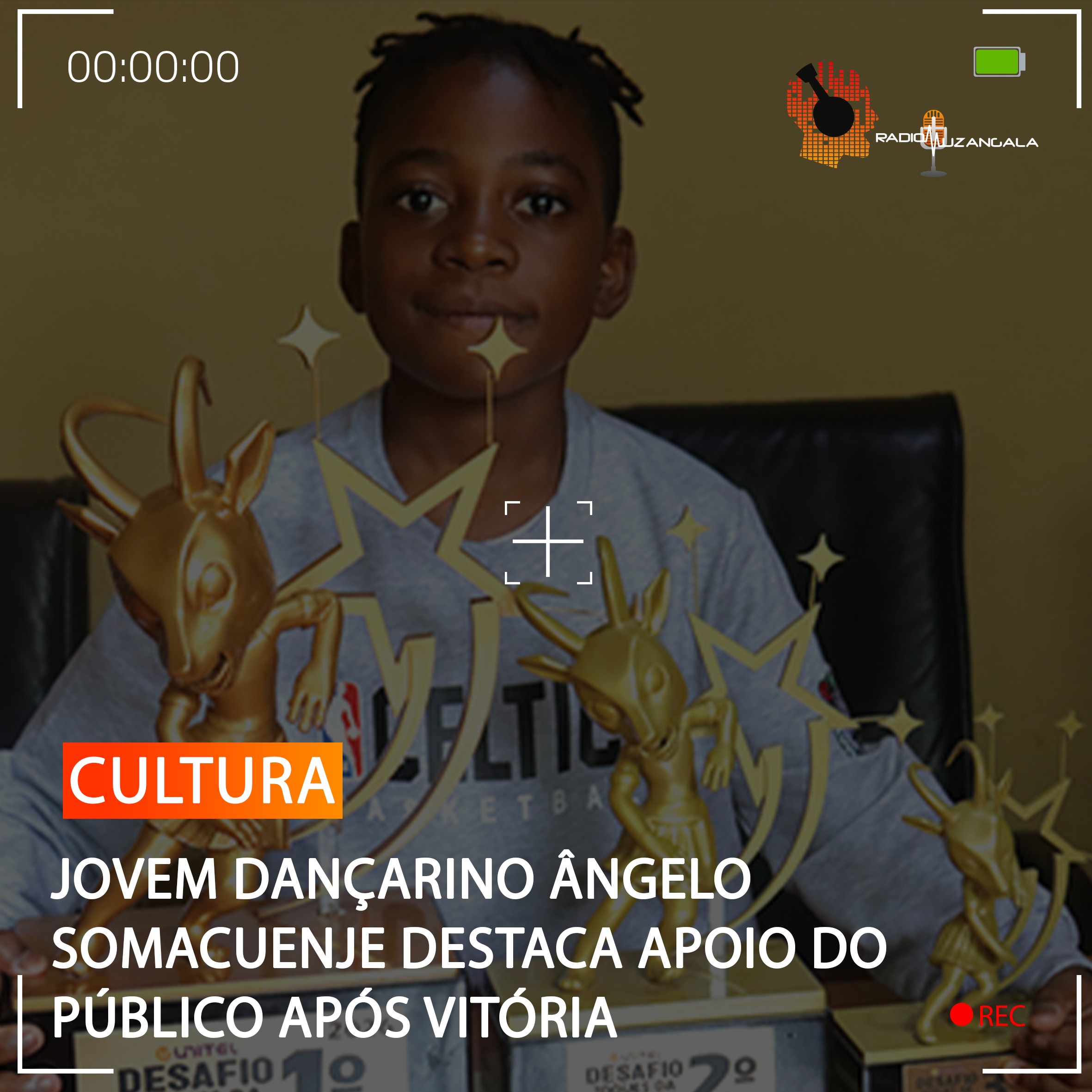  JOVEM DANÇARINO ÂNGELO SOMACUENJE DESTACA APOIO DO PÚBLICO APÓS VITÓRIA